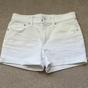 J.Crew white denim cutoff shorts